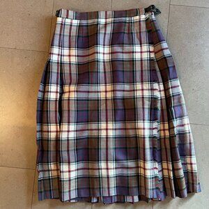Vintage wool Highland Kilts Plaid kilt/skirt Made in Scotland-Sz.8